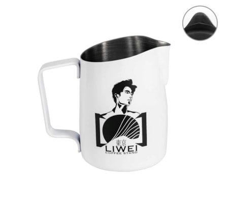 Leiteira WPM #06 Bico Redondo Branco Ed. LIWEI 450ml