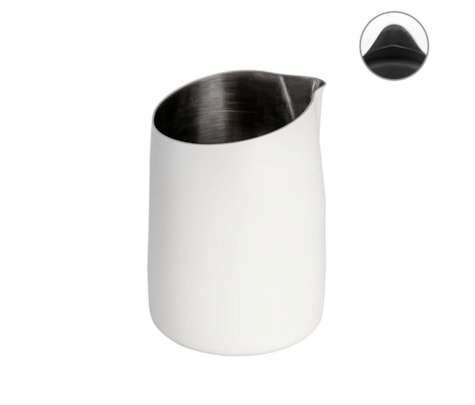 Leiteira WPM #06 Bico Redondo Branco Fosco S/ Alça S/ Capa 450ml