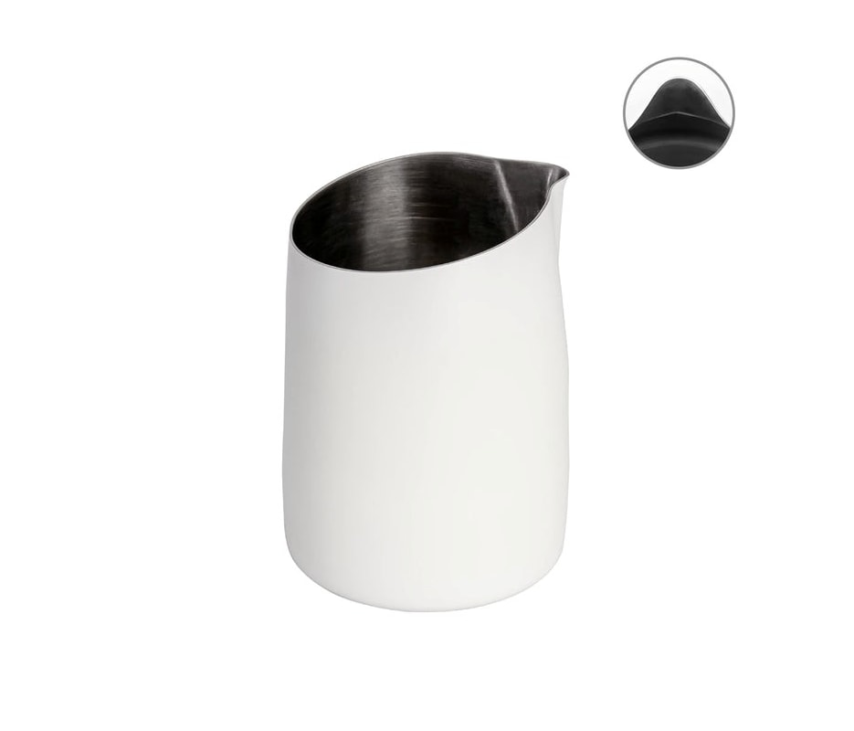 Leiteira WPM #06 Bico Redondo Branco Fosco S/ Alça S/ Capa 450ml