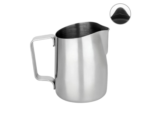 Leiteira WPM #06 Bico Redondo Inox Escovado 450ml
