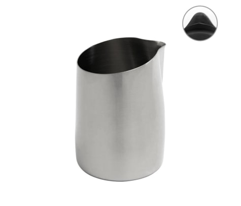 Leiteira WPM #06 Bico Redondo Inox Escovado S/ Alça S/ Capa 450ml