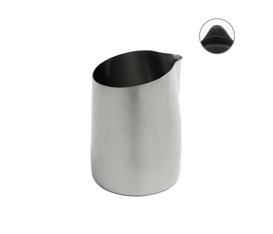 Leiteira WPM #06 Bico Redondo Inox Escovado S/ Alça S/ Capa 450ml