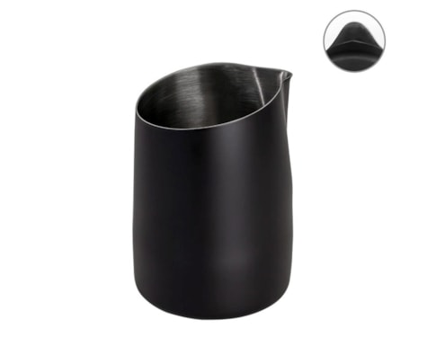 Leiteira WPM #06 Bico Redondo Preto S/ Alça S/ Capa 450ml