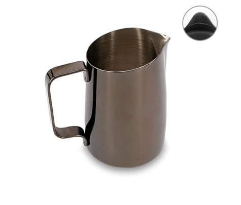 Leiteira WPM #06 Bico Redondo Preto Titânio 450ml