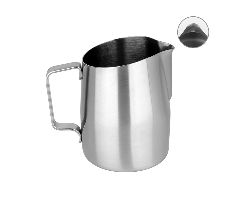 Leiteira WPM #09 Larga Bico Redondo Inox Escovado 650ml