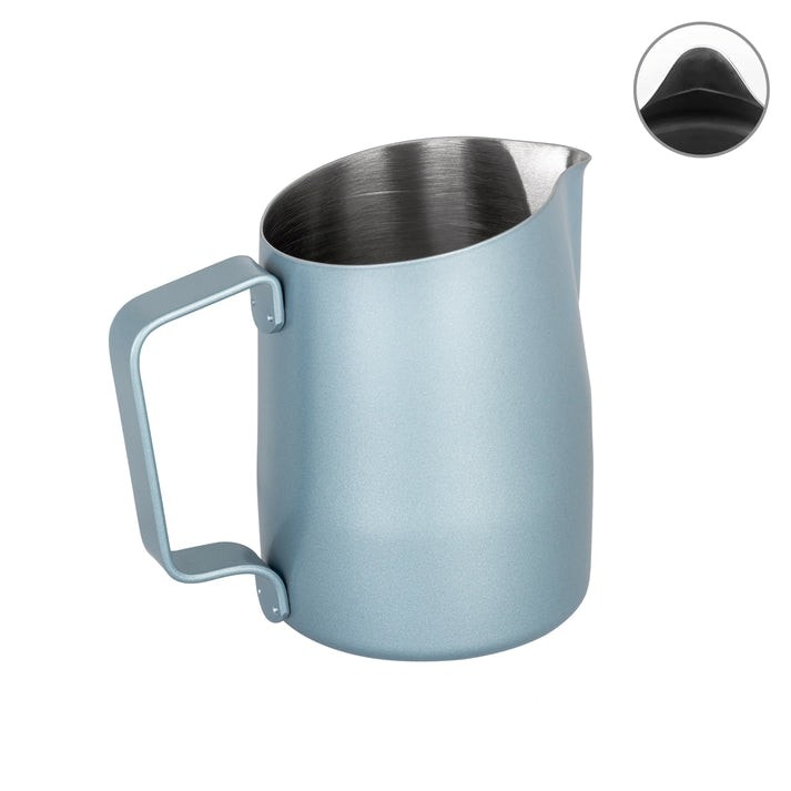 【milk】 Milk Pitcher WPM #06 Round Azul Inverno 450ml - Pasquali Máquinas