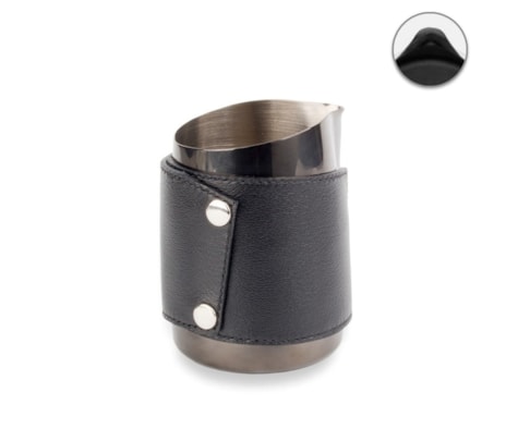 Milk Pitcher WPM #06 Round Preto Titânio S/ Alça C/ Capa 450ml