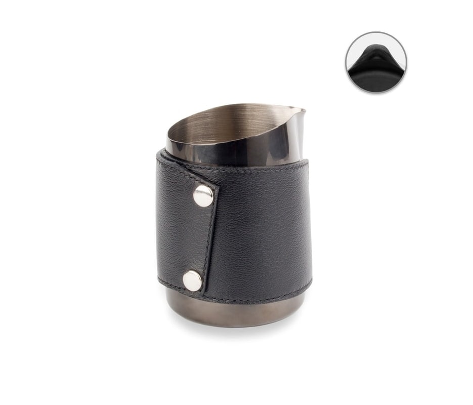 Milk Pitcher WPM #06 Round Preto Titânio S/ Alça C/ Capa 450ml