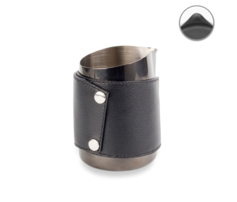 Milk Pitcher WPM #07 Sharp Preto Titânio S/ Alça C/ Capa 450ml