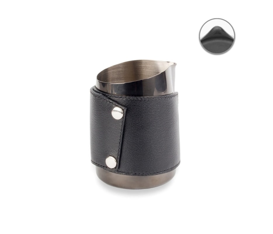 Milk Pitcher WPM #07 Sharp Preto Titânio S/ Alça C/ Capa 450ml