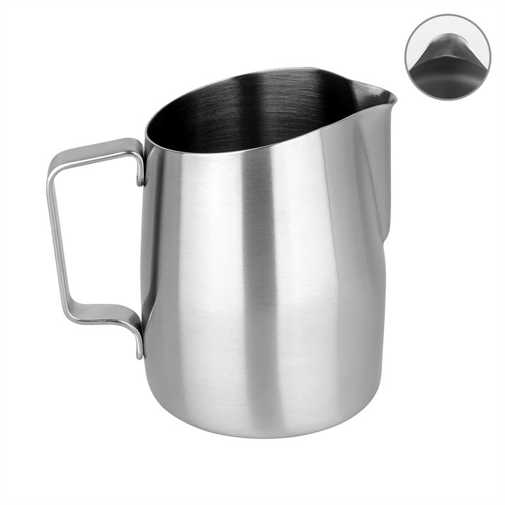 【milk】 Milk Pitcher WPM #21 Tapered Inox Escovado 500ml - Pasquali Máquinas
