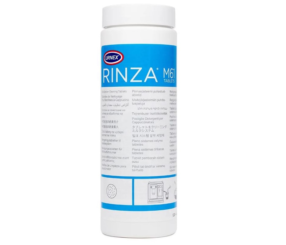 Rinza® M61 Urnex Pastilhas de limpeza de leite 12-M61-UX120-12 Rinza® M61 Urnex Pastilhas de limpeza de leite 12-M61-UX120-12